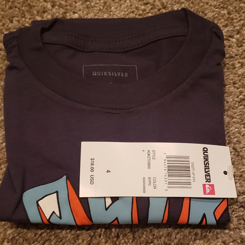 Quicksilver shirts Sizes 4 & 7 Dizzy up